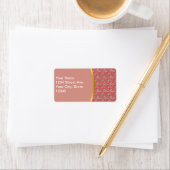 Foxglove Petal Paisley Pattern Adressaufkleber (Insitu)