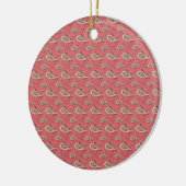 Foxglove Petal Paisley Pattern Keramikornament (Links)