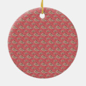 Foxglove Petal Paisley Pattern Keramikornament (Hinten)