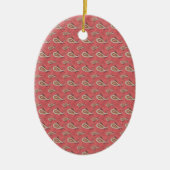 Foxglove Petal Paisley Pattern Keramikornament (Vorne)
