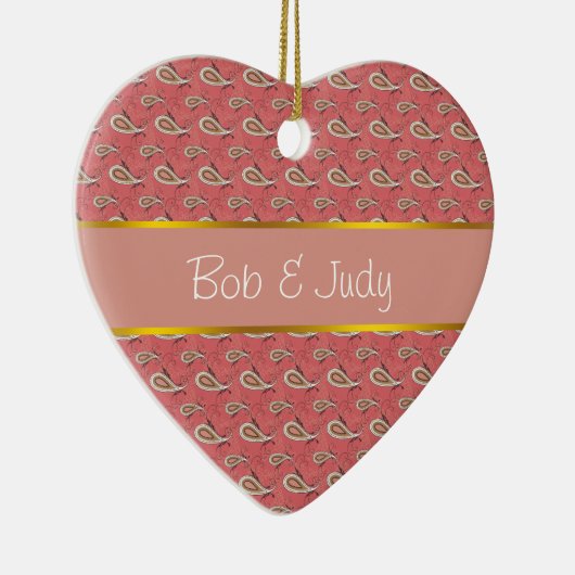 Foxglove Petal Paisley Pattern Keramikornament (Rechts)