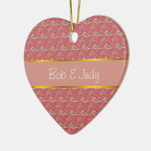 Foxglove Petal Paisley Pattern Keramikornament (Links)