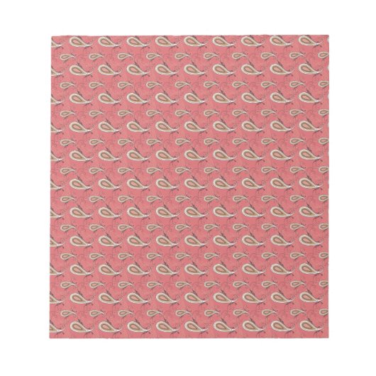 Foxglove Petal Paisley Pattern Notizblock (Vorderseite)
