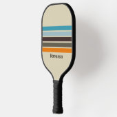 Foxglove Rust Across Striping mit Name Pickleball Schläger (Links)