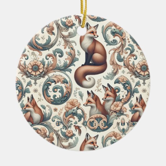 Foxglove Whispers: Viktorianische Eleganz in der N Keramik Ornament (Vorne)