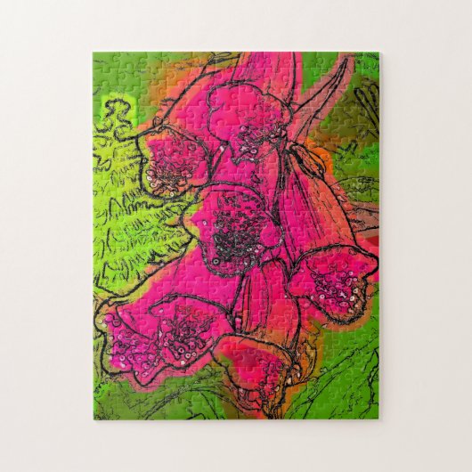 FOXGLOVE WILDBLUME PUZZLE (Vertikal)