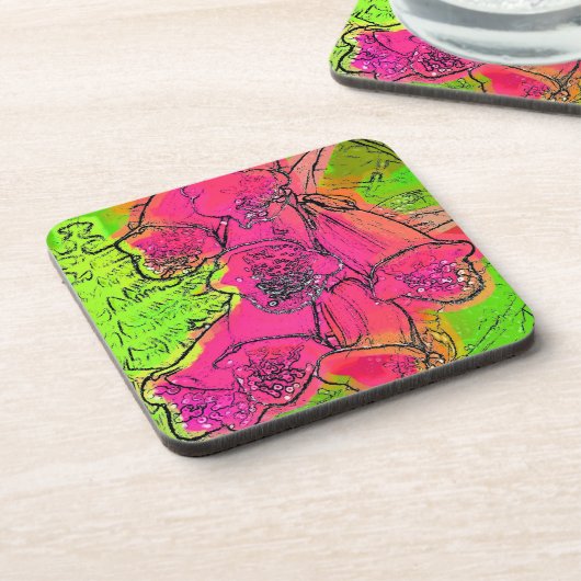 FOXGLOVES GETRÄNKEUNTERSETZER (Linke Seite)