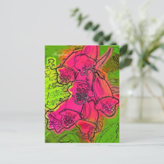 FOXGLOVES POSTKARTE (Stehend Vorderseite)