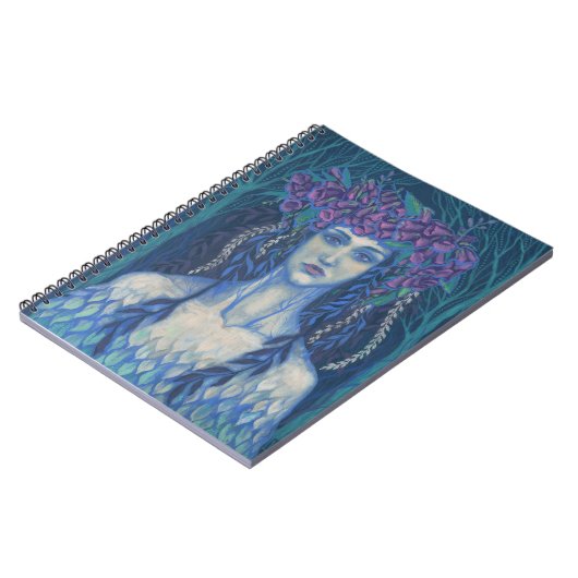 Foxhandschuhe dryad schöne Mädchen surreal Fantasy Notizblock (Linke Seite)