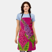Foxhandschuhe Foxglove Blume drucken Schürze (Getragen)