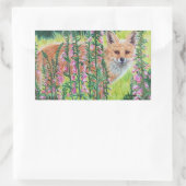 Foxhandschuhe Rechteckiger Aufkleber (Tasche)