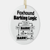 Foxhound Barking Logic Keramik Ornament (Rechts)