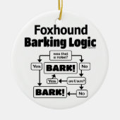 Foxhound Barking Logic Keramik Ornament (Vorne)