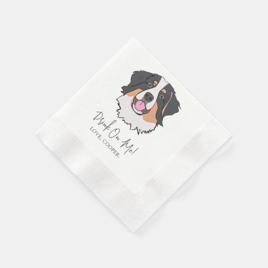 Foxhound Drink auf mich Dog Custom Cocktail Napkin Serviette (Ecke)