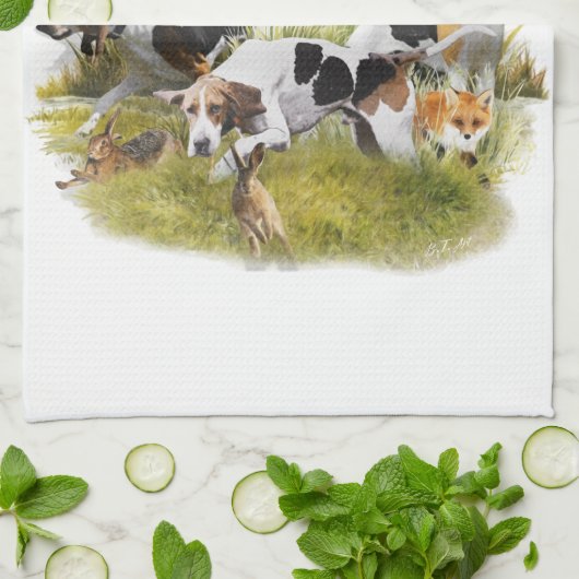 Foxhound Geschirrtuch (Gefaltet)