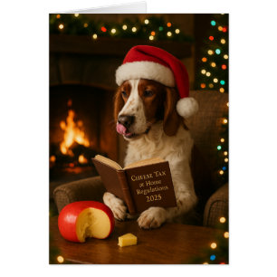 Foxhound 'Käse-Steuer' Weihnachtskarte