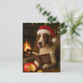 Foxhound 'Käse-Steuer' Weihnachtskarte Postkarte (Stehend Vorderseite)