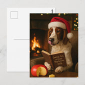 Foxhound 'Käse-Steuer' Weihnachtskarte Postkarte (Vorne/Hinten)