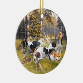 Foxhound Keramik Ornament (Rechts)