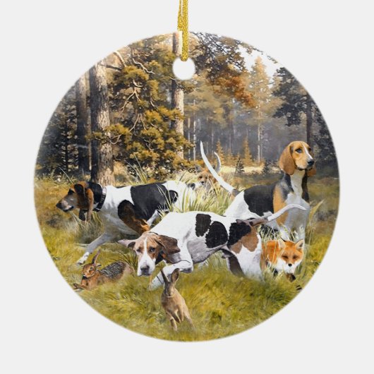 Foxhound Keramik Ornament (Hinten)