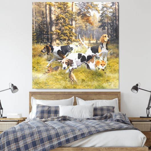 Foxhound Leinwanddruck (Insitu (Schlafzimmer))
