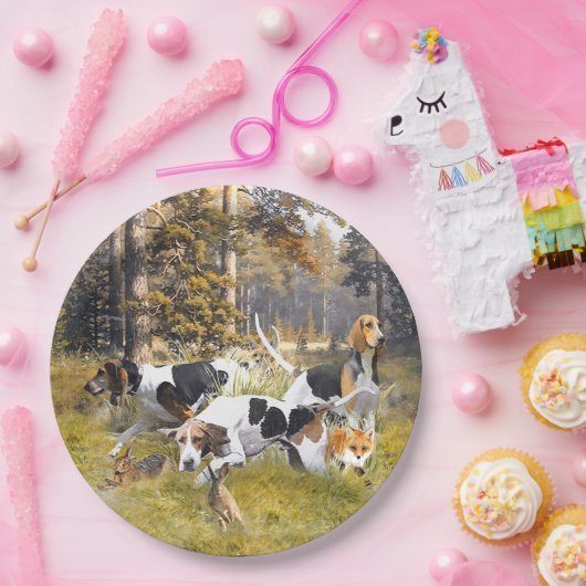 Foxhound Pappteller (Party)