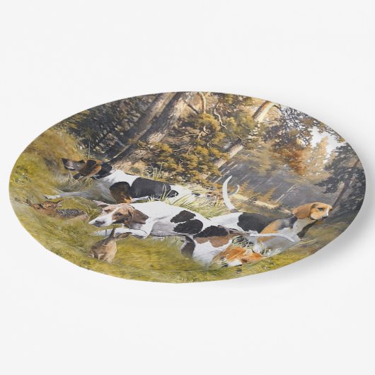 Foxhound Pappteller (Schrägansicht)