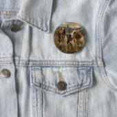 Foxhound-Porträt – Edler Jagdhund Button (Beispiel)
