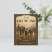 Foxhound-Porträt – Edler Jagdhund Postkarte (Stehend Vorderseite)