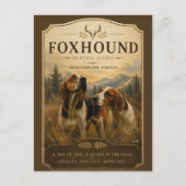 Foxhound-Porträt – Edler Jagdhund Postkarte (Vorderseite)
