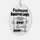 Foxhound Squirrel Logic Keramik Ornament (Rechts)