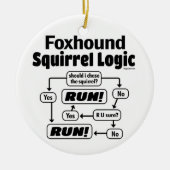 Foxhound Squirrel Logic Keramik Ornament (Vorne)