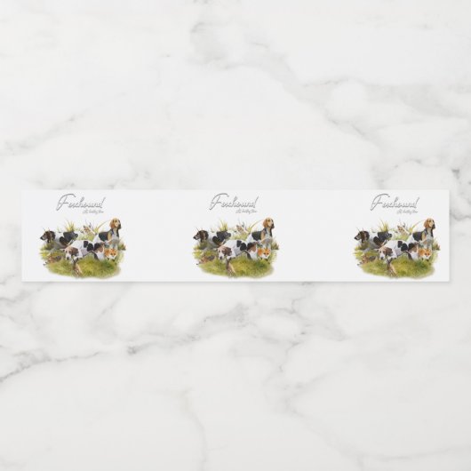 Foxhound Wasserflaschenetikett (Einzelnes Label)