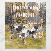Foxhound Weinetikett (Einzelnes Label)