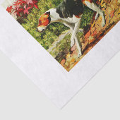 Foxhounds (englisch&amerikanisch) im Herbstholz Seidenpapier (Ausschnitt)