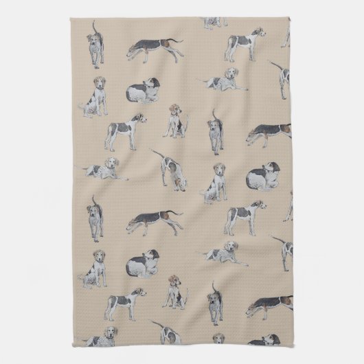 Foxhounds Geschirrtuch (Vertikal)