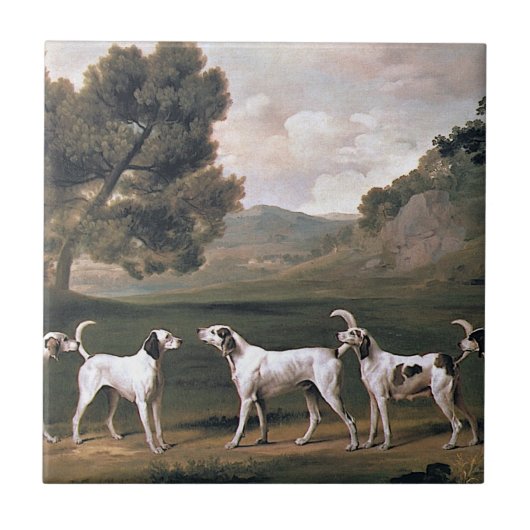 Foxhounds in einer ländlichen Landschaft (von Geor Fliese (Vorderseite)