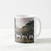 Foxhounds in einer ländlichen Landschaft (von Geor Kaffeetasse (VorderseiteRechts)