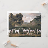 Foxhounds in einer ländlichen Landschaft (von Geor Karte (Vorderseite/Rückseite Beispiel)