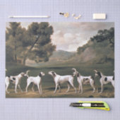 Foxhounds in einer ländlichen Landschaft (von Geor Seidenpapier (Handwerk)