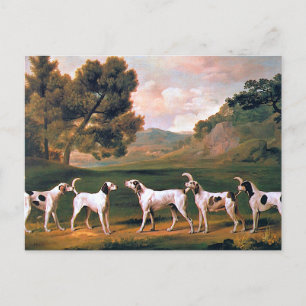 Foxhounds in einer Landschaft von George Stubbs Postkarte