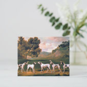 Foxhounds in einer Landschaft von George Stubbs Postkarte (Stehend Vorderseite)