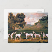 Foxhounds in einer Landschaft von George Stubbs Postkarte (Vorne/Hinten)