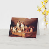 Foxhounds und Terrier Karte (Gelbe Blume)
