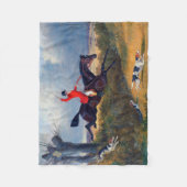 Foxhunting Clearing a Ditch 1839 Dog Fleecedecke (Vorderseite)