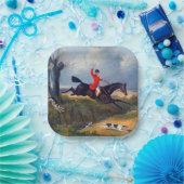 Foxhunting Clearing a Ditch John Herring 1839 Pappteller (Party)