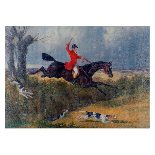 Foxhunting Clearing a Ditch John Herring 1839 Schneidebrett (Vorderseite)