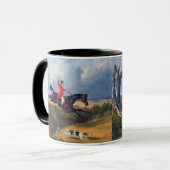 Foxhunting Clearing a Ditch John Herring Tasse (Vorderseite Links)