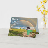 Foxi Moxi Cat's St. Patrick's Day Karte (Gelbe Blume)