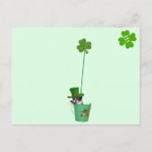 Foxi Moxi Cat's St. Patrick's Day Postkarte (Rückseite)
